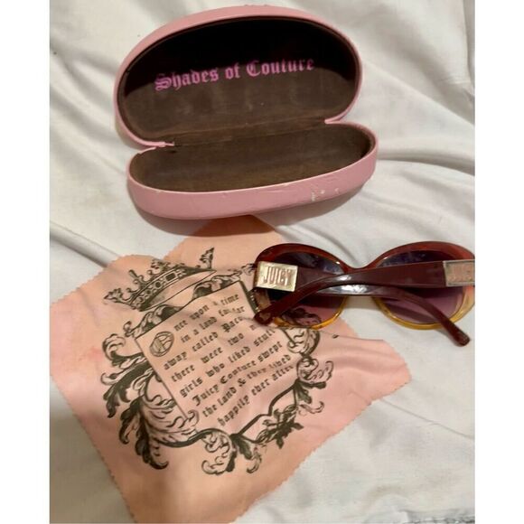 Rare Vtg Y2K JUICY COUTURE Pink Butterfly Sunglasses main image 4